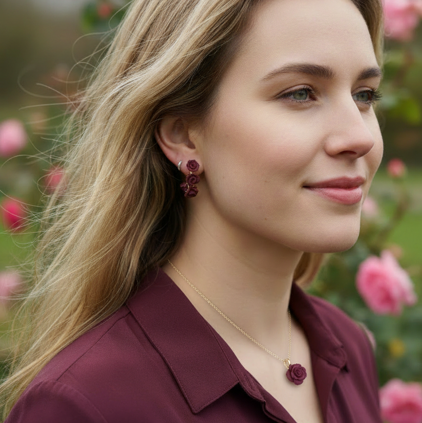 Conjunto Nilsa – Colar e Brincos Artesanais - Limitada