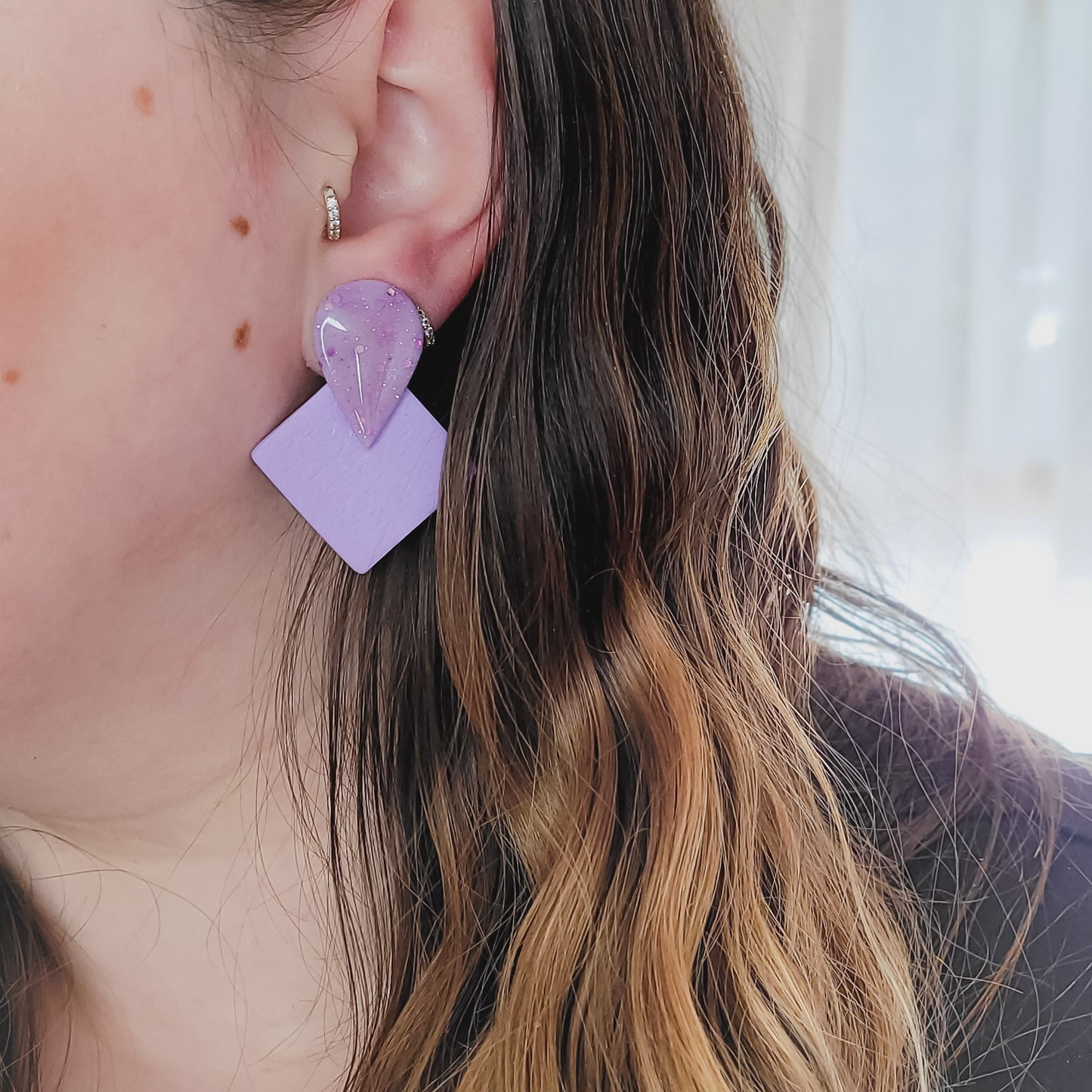 Brincos Scarlet | polymer Clay | resina