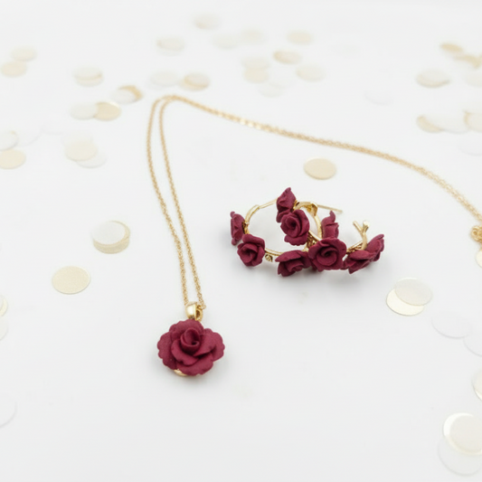 Conjunto Nilsa – Colar e Brincos Artesanais - Limitada