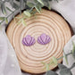 Brincos Concha | glitter | polymer clay