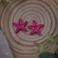Brincos Mia | estrelas do mar | glitter | polymer clay