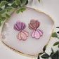Brincos Coral | Conchas | glitter | polymer clay