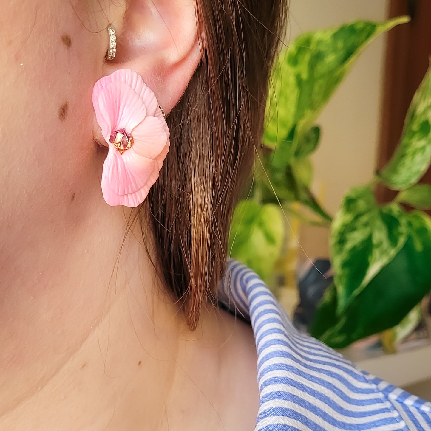 Brincos Sophia | multicoloridos | flor | polymer clay