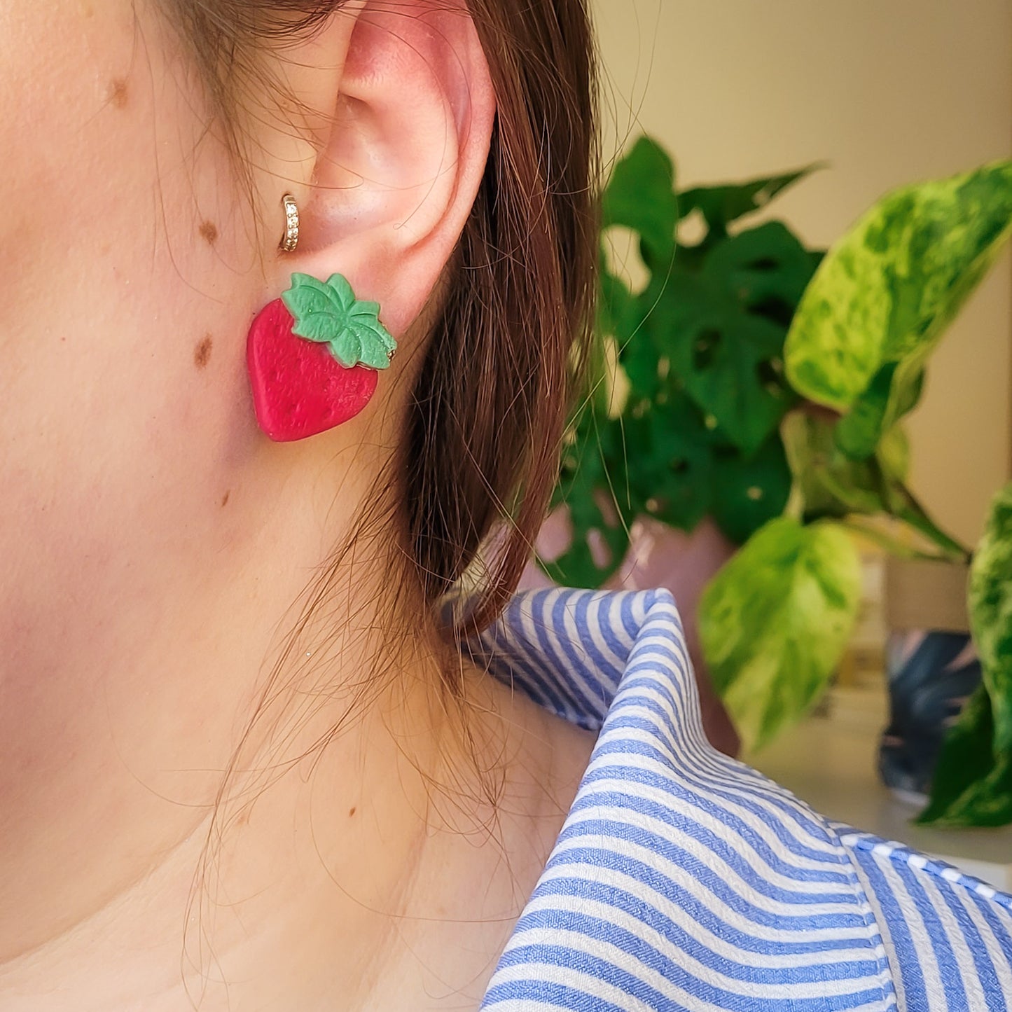 Brincos Berry | Morangos | polymer clay
