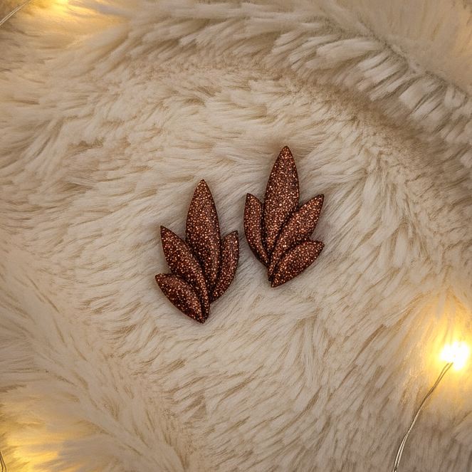 Brincos Amara | polymer clay | resina | glitter