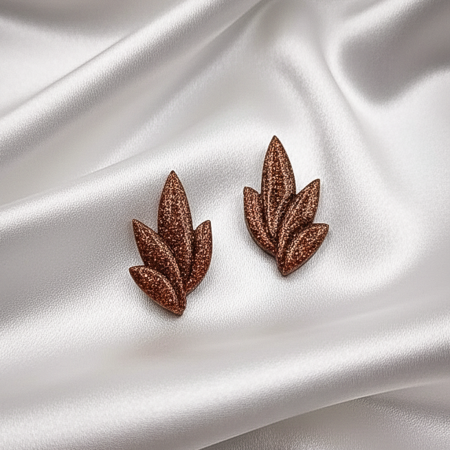 Brincos Amara | polymer clay | resina | glitter