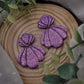 Brincos Vaiana | concha | Glitter | polymer clay