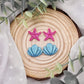 Pack Ariel | Concha | Estrela do mar | polymer clay | glitter