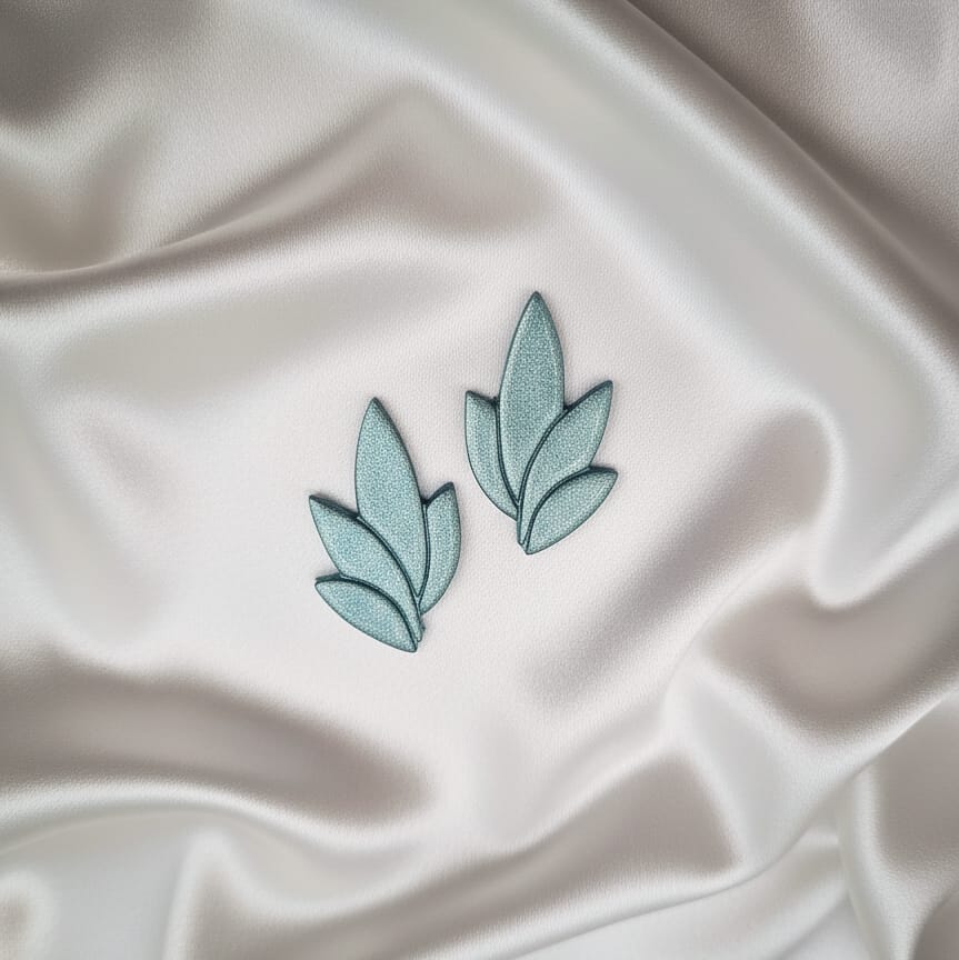 Brincos Amara | polymer clay | resina | glitter