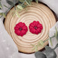 Brincos Blair | flor | polymer clay | partículas de vidro