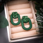 Naomi Earrings | Christmas | polymer clay | glass particles