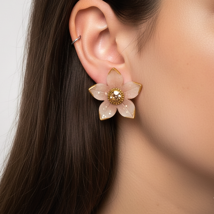 Brincos Jasmine | degradê | polymer clay