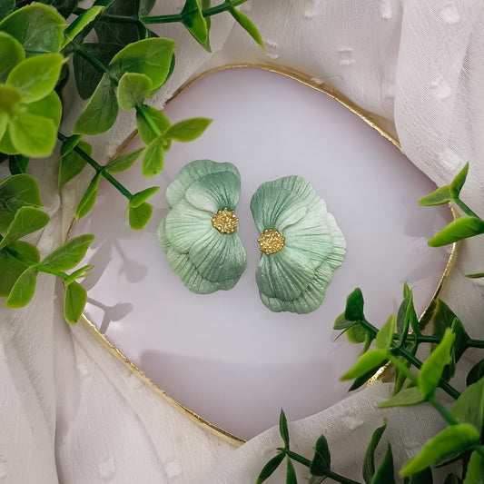 Brincos Sophia | verde | polymer clay