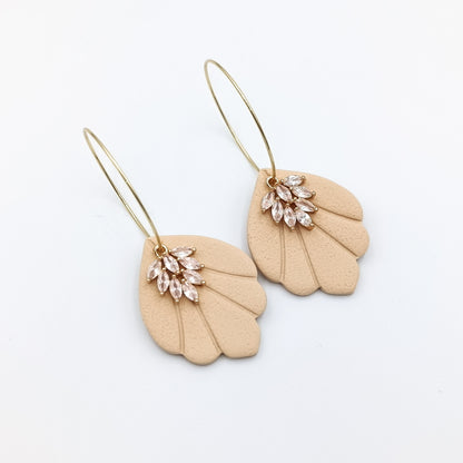 ♥ Pendientes Lianne | Anillo y circonita cúbica | Arcilla polimérica