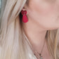 Amy earrings | shiny heart | polymer clay | glass particles