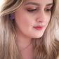 Alice earrings | marbled heart | polymer clay and resin